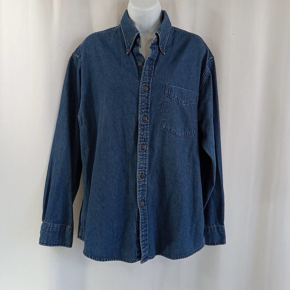 Club Room By Charter Club Shirt Women's Size Medium Denim *